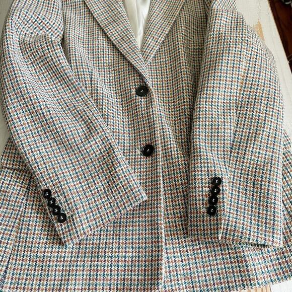 MAJE Tailored Check-Print Houndstooth Blazer Size FR 42 US 10 - Picture 12 of 14